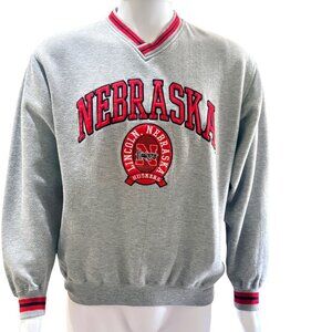 Lee Sport Sweatshirt Mens M Gray Nebraska Huskers Vintage 2001 Y2K Collegiate Pu